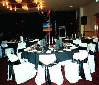 black with a touch of red